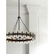 Rondelle 8 Light 31 inch Blackened Iron Chandelier Ceiling Light